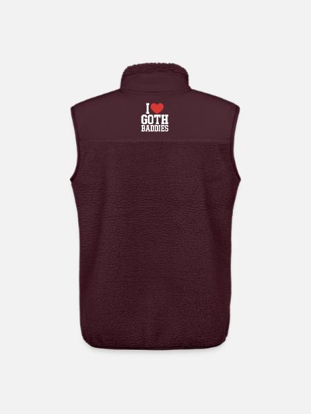 J’adore les méchants gothiques - Veste sans manches sherpa unisexe Stanley/Stella - maroon