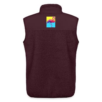 Flamant - Veste sans manches sherpa unisexe Stanley/Stella - maroon - Dos - AI Model Male 178 light (178cm)