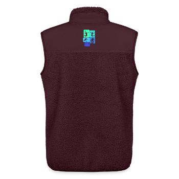  badminton  - Unisex Sherpaweste von Stanley/Stella - Maroon - Hinten - AI Model Male 178 light (178cm)