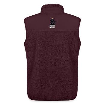 Avant que tu ne demandes Pas de chats Chats Amateur des chats - Veste sans manches sherpa unisexe Stanley/Stella - maroon - Dos - AI Model Male 178 light (178cm)