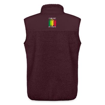 Paranormal Geist Geisterstunde Geister Gespenst - Unisex Sherpaweste von Stanley/Stella - Maroon - Hinten - AI Model Male 178 light (178cm)