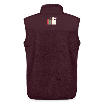 Serrurier Mécanicien CNC Génie Mécanique - Veste sans manches sherpa unisexe Stanley/Stella - maroon - Dos - AI Model Male 178 light (178cm)