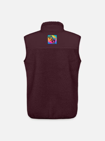 dinosaure - Veste sans manches sherpa unisexe Stanley/Stella - maroon