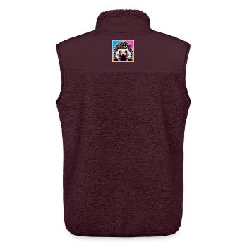 Igel - Unisex Sherpaweste von Stanley/Stella - Maroon - Hinten - AI Model Male 178 light (178cm)