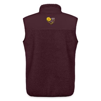Inspirierende Christliche Sonnenblumen Jesus - Unisex Sherpaweste von Stanley/Stella - Maroon - Hinten - AI Model Male 178 light (178cm)