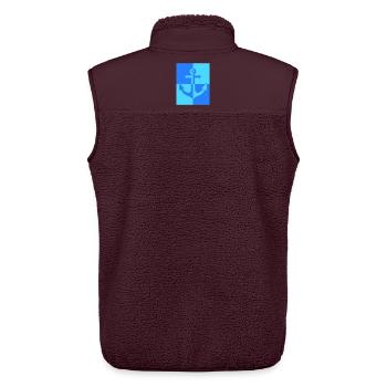 Anker - Unisex Sherpaweste von Stanley/Stella - Maroon - Hinten - AI Model Male 178 light (178cm)