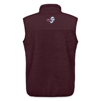 Panda Bär Helden Bärchen Superhelden Teddy - Unisex Sherpaweste von Stanley/Stella - Maroon - Hinten - AI Model Male 178 light (178cm)