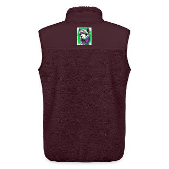 Alpaka - Unisex Sherpaweste von Stanley/Stella - Maroon - Hinten - AI Model Male 178 light (178cm)
