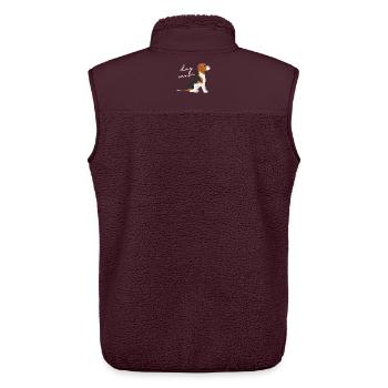 Beagle Mom Schriftabzeichen - Unisex Sherpaweste von Stanley/Stella - Maroon - Hinten - AI Model Male 178 light (178cm)