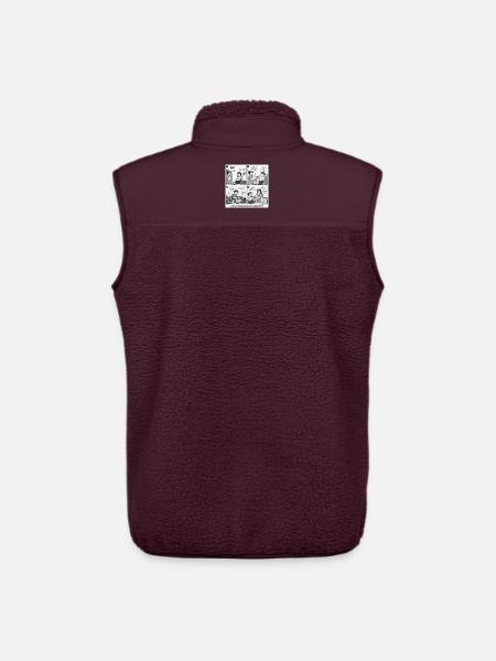 Fishing Therapy: A Comic Dilemma - Unisex Sherpa Gilet by Stanley/Stella - maroon