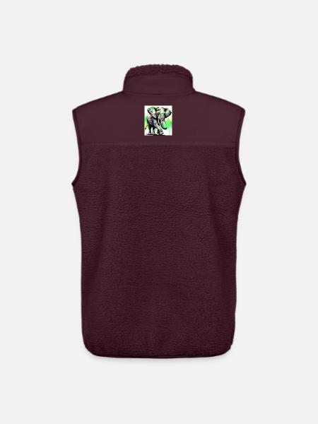 Elefant - Unisex Sherpaweste von Stanley/Stella - Maroon