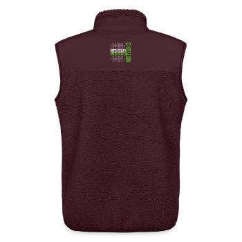 Mental Health Wiederholung Grüne Akzente Geschenk - Unisex Sherpaweste von Stanley/Stella - Maroon - Hinten - AI Model Male 178 light (178cm)