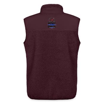 SPLIT TIME CHECK - Unisex Sherpaweste von Stanley/Stella - Maroon - Hinten - AI Model Male 178 light (178cm)