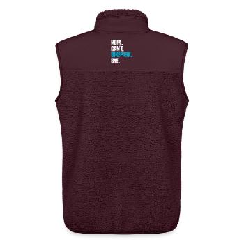 Nope can't bikepark Fahrrad Mountainbike Downhill - Unisex Sherpaweste von Stanley/Stella - Maroon - Hinten - AI Model Male 178 light (178cm)