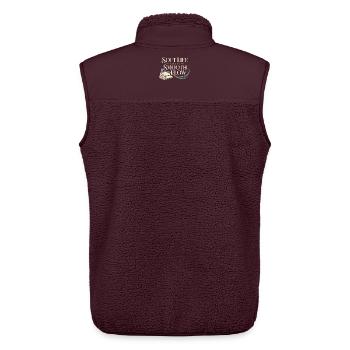 Lymphsystem Lymphdrainage Wellness Geschenk - Unisex Sherpaweste von Stanley/Stella - Maroon - Hinten - AI Model Male 178 light (178cm)