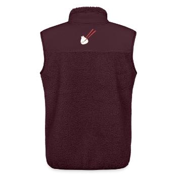 Dim Sum - Unisex Sherpaweste von Stanley/Stella - Maroon - Hinten - AI Model Male 178 light (178cm)