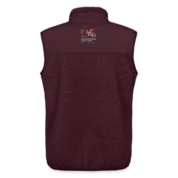 Tanzlehrer - Unisex Sherpaweste von Stanley/Stella - Maroon - Hinten - AI Model Male 178 light (178cm)