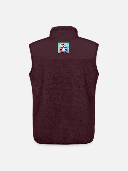 penguin - Unisex Sherpa Gilet by Stanley/Stella - maroon
