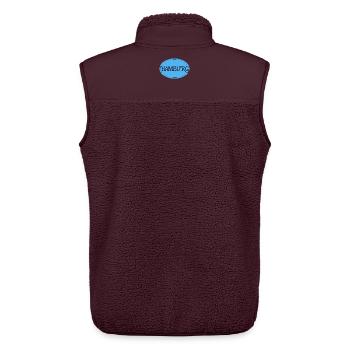 Hamburg Retro Schriftlogo Blau Oval - Unisex Sherpaweste von Stanley/Stella - Maroon - Hinten - AI Model Male 178 light (178cm)