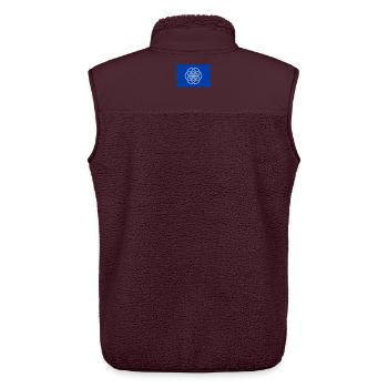 Internationale Flagge des Planeten Erde - Unisex Sherpaweste von Stanley/Stella - Maroon - Hinten - AI Model Male 178 light (178cm)