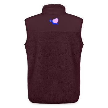 Schnecke Herz Schneckenhaus süß Liebe romantisch - Unisex Sherpaweste von Stanley/Stella - Maroon - Hinten - AI Model Male 178 light (178cm)