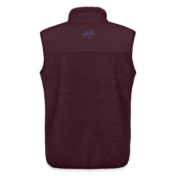 Zurich Street Art - Unisex Sherpa Gilet by Stanley/Stella - maroon - Back - AI Model Male 178 light (178cm)