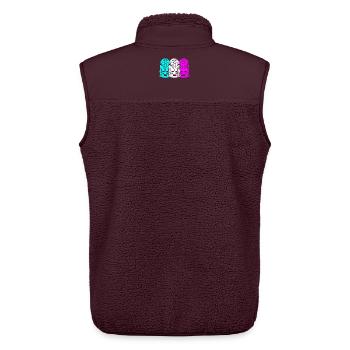 Maya kalender aztec Inka - Unisex Sherpaweste von Stanley/Stella - Maroon - Hinten - AI Model Male 178 light (178cm)