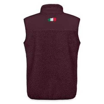 gepinselte Flagge Italiens mit einem Pinselstrich - Unisex Sherpaweste von Stanley/Stella - Maroon - Hinten - AI Model Male 178 light (178cm)
