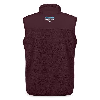 Rugby Moustache Style Statement - Veste sans manches sherpa unisexe Stanley/Stella - maroon - Dos - AI Model Male 178 light (178cm)