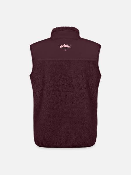 Delulu Thriving Logo - Unisex Sherpa Gilet by Stanley/Stella - maroon