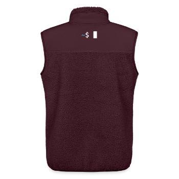 Linux Shell Command - Unisex Sherpaweste von Stanley/Stella - Maroon - Hinten - AI Model Male 178 light (178cm)