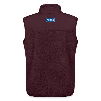 Der Mjøsa-See - Unisex Sherpaweste von Stanley/Stella - Maroon - Hinten - AI Model Male 178 light (178cm)