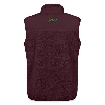 Satoshi Bitcoin Design für Krypto Fans - Unisex Sherpaweste von Stanley/Stella - Maroon - Hinten - AI Model Male 178 light (178cm)