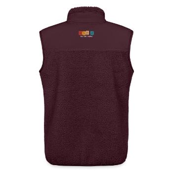 Génération X, on s’en fiche - Veste sans manches sherpa unisexe Stanley/Stella - maroon - Dos - AI Model Male 178 light (178cm)