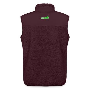 Eat Plants Lustig Vegan Vegetarisch Statement Logo - Unisex Sherpaweste von Stanley/Stella - Maroon - Hinten - AI Model Male 178 light (178cm)