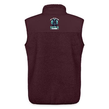 Gamer Girl Katze Cats & Gaming - Unisex Sherpaweste von Stanley/Stella - Maroon - Hinten - AI Model Male 178 light (178cm)
