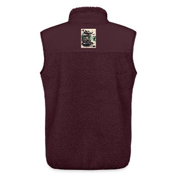 Tintenpavillon am Wasser - Unisex Sherpaweste von Stanley/Stella - Maroon - Hinten - AI Model Male 178 light (178cm)