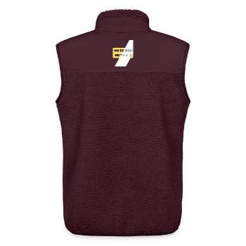 No Stress No Party - Unisex Sherpa Gilet by Stanley/Stella - maroon - Back - AI Model Male 178 light (178cm)