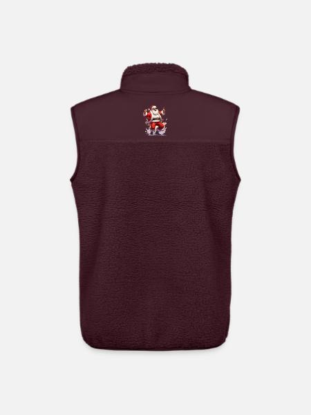 Weihnachtsmann tanzt zur Rock-Musik - Unisex Sherpaweste von Stanley/Stella - Maroon