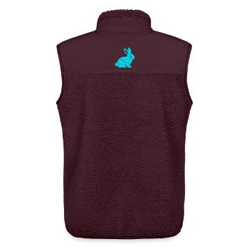 Cyber Hase Circuit Platine Tech Vektor - Unisex Sherpaweste von Stanley/Stella - Maroon - Hinten - AI Model Male 178 light (178cm)
