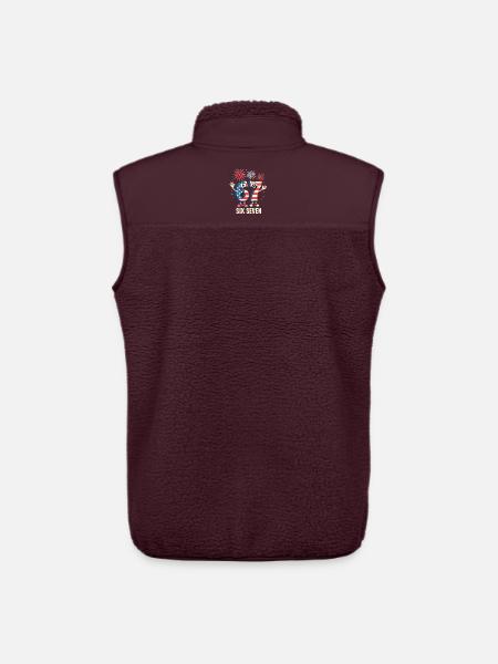 US Flag 67 Memes Six Seven - Veste sans manches sherpa unisexe Stanley/Stella - maroon