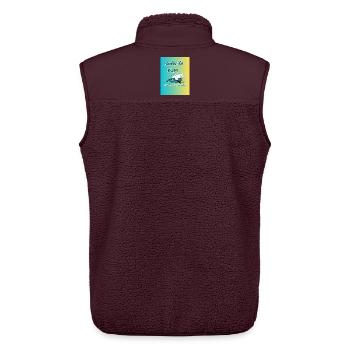 Teal_Illustrated_Wave - Veste sans manches sherpa unisexe Stanley/Stella - maroon - Dos - AI Model Male 178 light (178cm)
