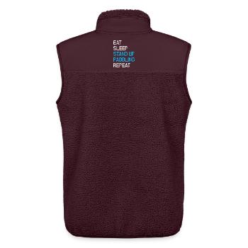 Eat Sleep Stand Up Paddling Repeat SUP - Unisex Sherpaweste von Stanley/Stella - Maroon - Hinten - AI Model Male 178 light (178cm)
