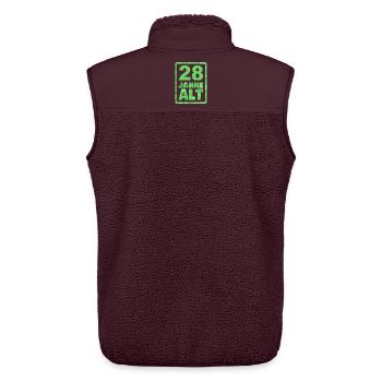Alt 28 - Unisex Sherpaweste von Stanley/Stella - Maroon - Hinten - AI Model Male 178 light (178cm)