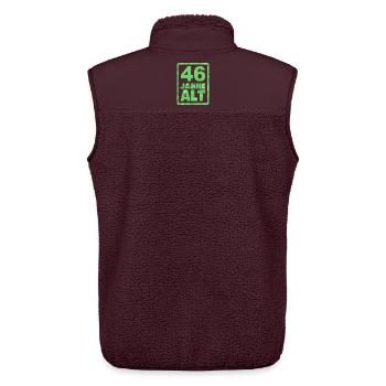 Alter 46 - Unisex Sherpaweste von Stanley/Stella - Maroon - Hinten - AI Model Male 178 light (178cm)
