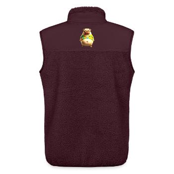 Batik-Pug Sommer-T-Shirt - Unisex Sherpaweste von Stanley/Stella - Maroon - Hinten - AI Model Male 178 light (178cm)