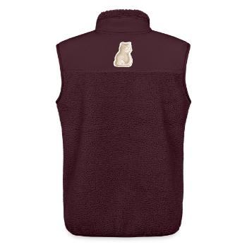 tired kitten - Unisex Sherpa Gilet by Stanley/Stella - maroon - Back - AI Model Male 178 light (178cm)