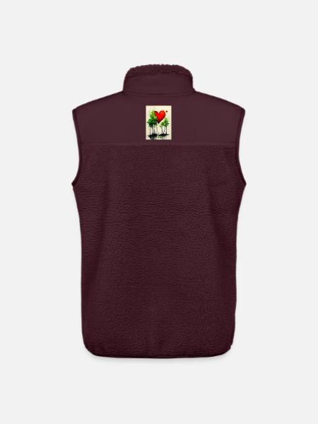Herz im Wald Wasserfarben - Unisex Sherpaweste von Stanley/Stella - Maroon