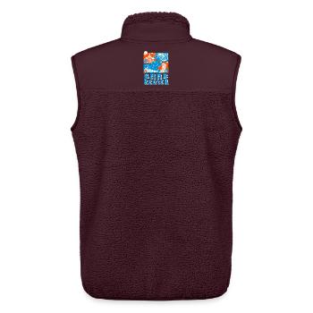 Sarre. Chemise Saarland – Saar Revier Design - Veste sans manches sherpa unisexe Stanley/Stella - maroon - Dos - AI Model Male 178 light (178cm)