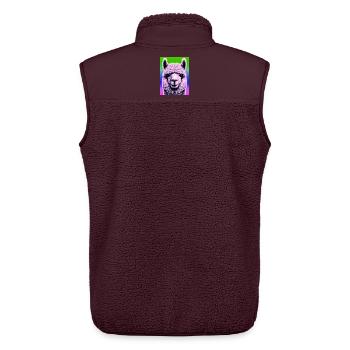 Alpaga - Veste sans manches sherpa unisexe Stanley/Stella - maroon - Dos - AI Model Male 178 light (178cm)